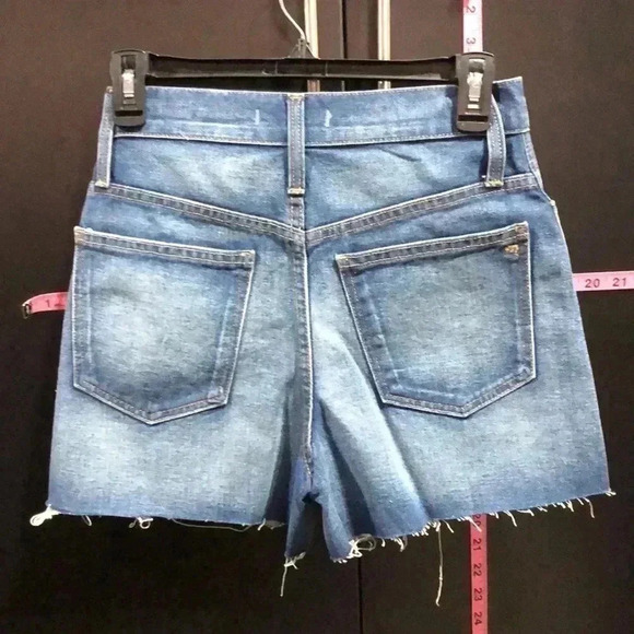 NWOT Madewell The Perfect Jean Short, high rise,raw hem,5 pocket,belt loop - Picture 2 of 9